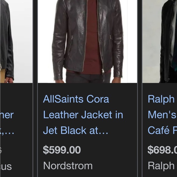 Leather men jacket. All Saints - Picture 5 of 9